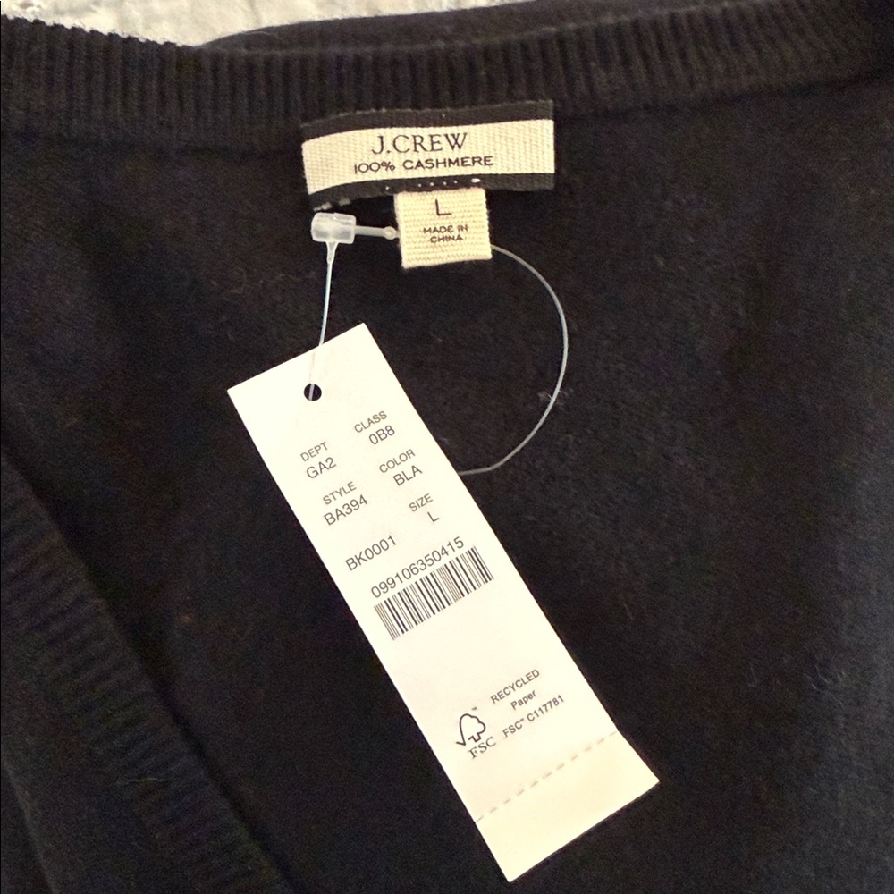 NWT J. Crew Cashmere Relaxed V-Neck Sweater - Picture 5 of 6
